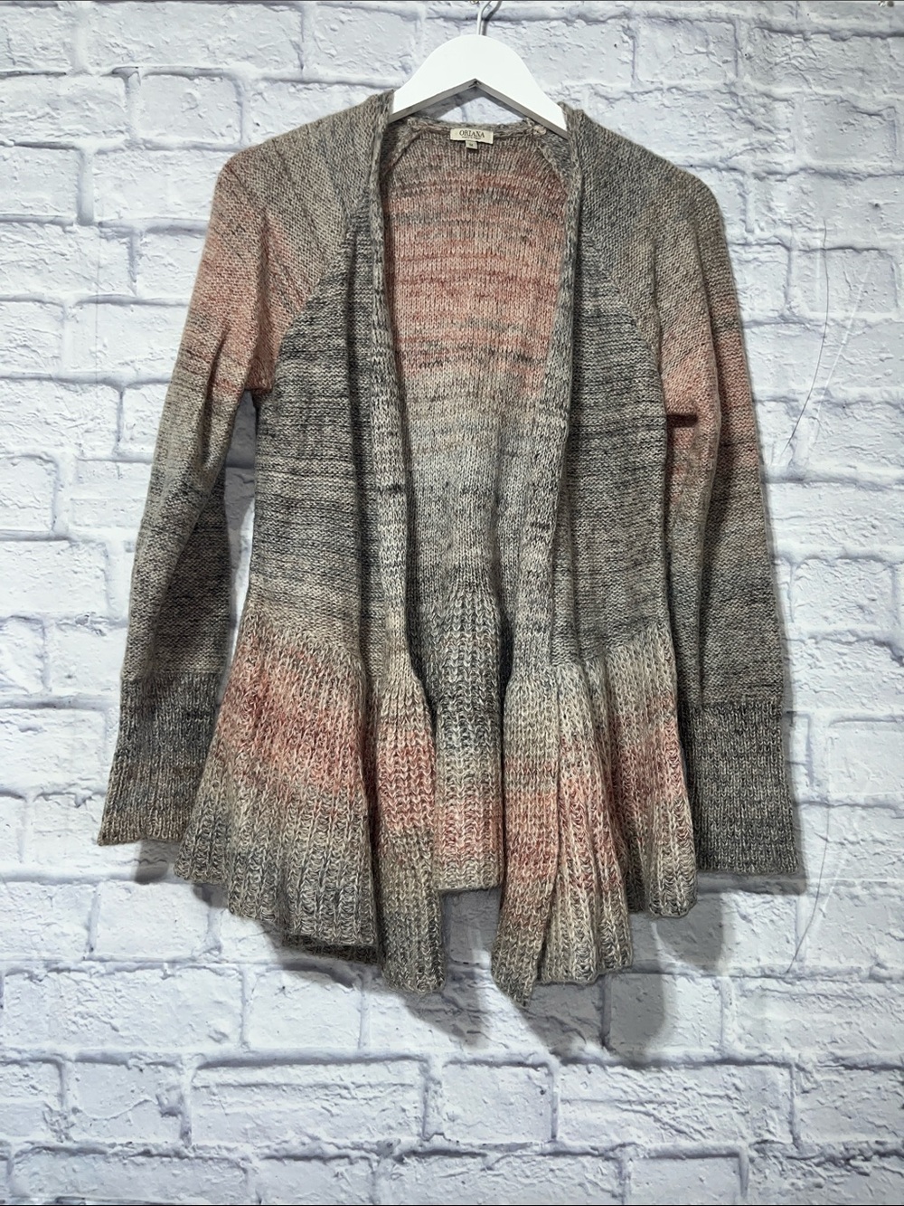 Oriana Soft Knit Open Front Cardigan Sweater - Blush wool blend